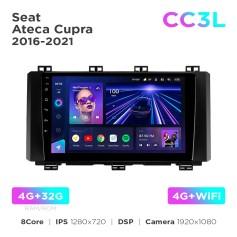 Radio samochodowe do Seat Ateca / Cupra 2016-2021 Teyes CC3L 4+32 Gb 9"