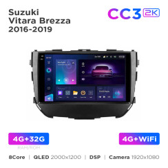 Radio samochodowe Teyes CC3 2k 4+64 Gb Suzuki Vitara Brezza 2016-2019 9"