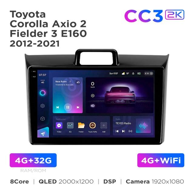 Radio samochodowe Teyes CC3 2k 4+32 Gb Toyota Corolla Axio 2 / Fielder 3 E160 2012-2021 9"