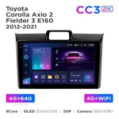 Radio samochodowe Teyes CC3 2k 4+64 Gb Toyota Corolla Axio 2 / Fielder 3 E160 2012-2021 9"