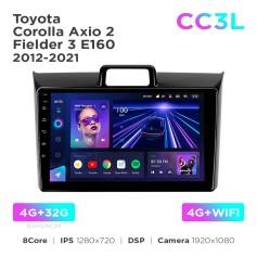 Radio samochodowe do Toyota Corolla Axio 2 / Fielder 3 E160 2012-2021 Teyes CC3L 4+32 Gb 9"