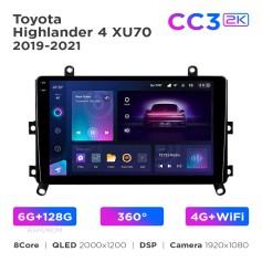 Radio samochodowe Teyes CC3 2k 6+128 Gb 360° Toyota Highlander 4 XU70 2019-2021 9"