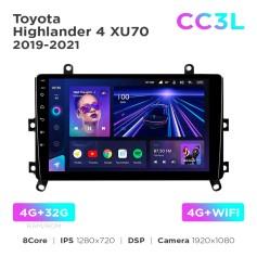 Radio samochodowe do Toyota Highlander 4 XU70 2019-2021 Teyes CC3L 4+32 Gb 9"