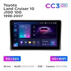 Radio samochodowe Teyes CC3 2k 4+32 Gb Toyota Land Cruiser 10 J100 100 1998-2007 9"