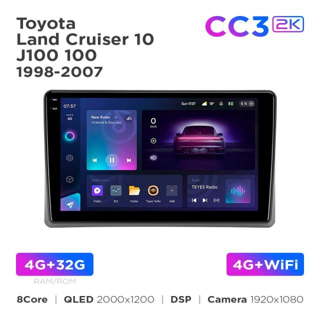 Radio samochodowe Teyes CC3 2k 4+32 Gb Toyota Land Cruiser 10 J100 100 1998-2007 9"