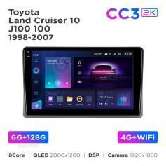 Radio samochodowe Teyes CC3 2k 6+128 Gb Toyota Land Cruiser 10 J100 100 1998-2007 9