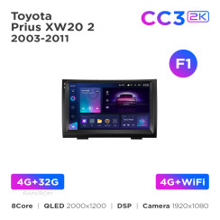 Radio samochodowe Teyes CC3 2k 4+32 Gb Toyota Prius XW20 2 2003-2011 (F1) 9"