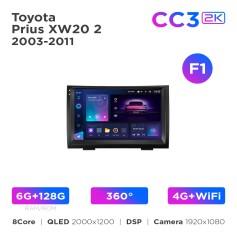 Radio samochodowe Teyes CC3 2k 6+128 Gb 360° Toyota Prius XW20 2 2003-2011 (F1) 9