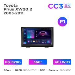 Radio samochodowe Teyes CC3 2k 6+128 Gb 360° Toyota Prius XW20 2 2003-2011 (F1) 9