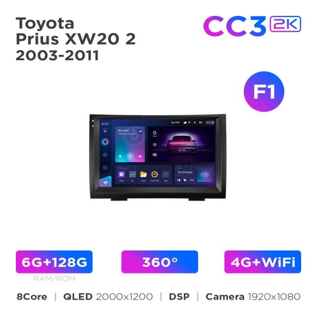 Radio samochodowe Teyes CC3 2k 6+128 Gb 360° Toyota Prius XW20 2 2003-2011 (F1) 9