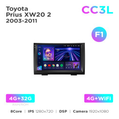 Radio samochodowe do Toyota Prius XW20 2 2003-2011 (F1) Teyes CC3L 4+32 Gb 9"