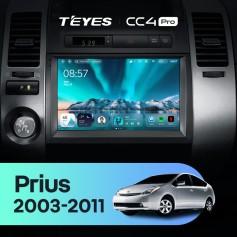 Radio samochodowe Teyes CC4 Pro 2k 8+128 Gb Toyota Prius XW20 2 2003-2011 (F1) 9"