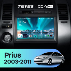 Radio samochodowe Teyes CC4 Pro 2k 12+256 Gb Toyota Prius XW20 2 2003-2011 (F1) 9"