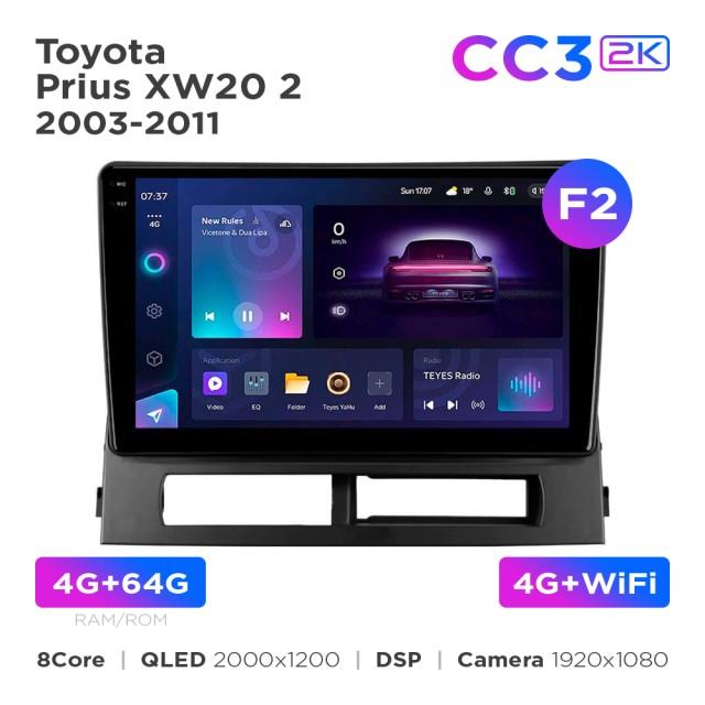Radio samochodowe Teyes CC3 2k 4+64 Gb Toyota Prius XW20 2 2003-2011 (F2) 9