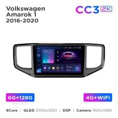 Radio samochodowe Teyes CC3 2k 6+128 Gb Volkswagen Amarok 1 2016-2020 9"