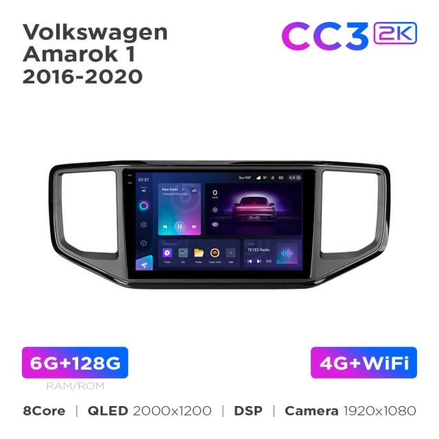 Radio samochodowe Teyes CC3 2k 6+128 Gb Volkswagen Amarok 1 2016-2020 9"