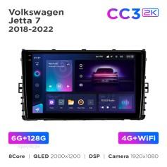 Radio samochodowe Teyes CC3 2k 6+128 Gb Volkswagen Jetta 7 2018-2022 9"