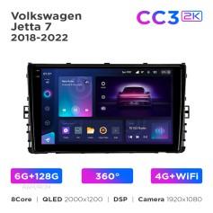 Radio samochodowe Teyes CC3 2k 6+128 Gb 360° Volkswagen Jetta 7 2018-2022 9"