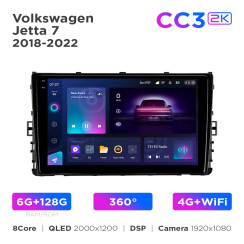 Radio samochodowe Teyes CC3 2k 6+128 Gb 360° Volkswagen Jetta 7 2018-2022 9"