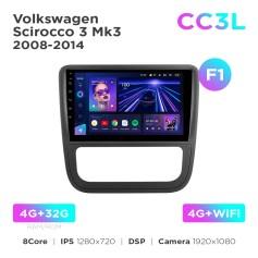Radio samochodowe do Volkswagen Scirocco 3 Mk3 2008-2014 (F1) Teyes CC3L 4+32 Gb 9"