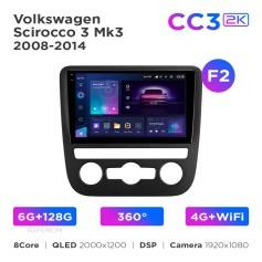 Radio samochodowe Teyes CC3 2k 6+128 Gb 360° Volkswagen Scirocco 3 Mk3 2008-2014 (F2) 9"
