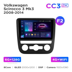 Radio samochodowe Teyes CC3 2k 6+128 Gb Volkswagen Scirocco 3 Mk3 2008-2014 (F2) 9