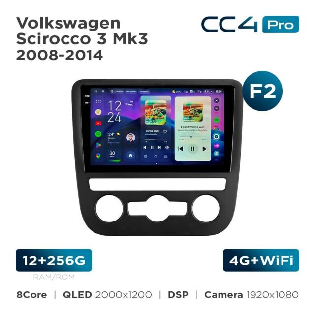 Radio samochodowe Teyes CC4 Pro 2k 12+256 Gb Volkswagen Scirocco 3 Mk3 2008-2014 (F2) 9"