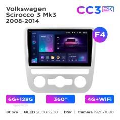 Radio samochodowe Teyes CC3 2k 6+128 Gb 360° Volkswagen Scirocco 3 Mk3 2008-2014 (F4) 9