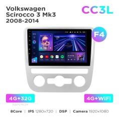 Radio samochodowe do Volkswagen Scirocco 3 Mk3 2008-2014 (F4) Teyes CC3L 4+32 Gb 9"