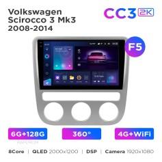 Radio samochodowe Teyes CC3 2k 6+128 Gb 360° Volkswagen Scirocco 3 Mk3 2008-2014 (F5) 9"