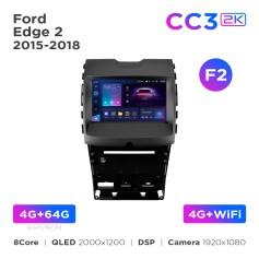 Radio samochodowe Teyes CC3 2k 4+64 Gb Ford Edge 2 2015-2018 (F2) 9"