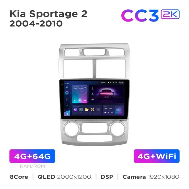 Radio samochodowe Teyes CC3 2k 4+64 Gb Kia Sportage 2 2004-2010 9"