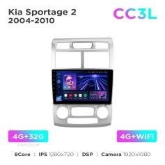 Radio samochodowe do Kia Sportage 2 2004-2010 Teyes CC3L 4+32 Gb 9"