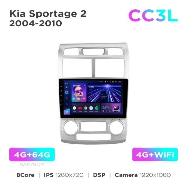 Radio samochodowe Teyes CC3L 4+64 Gb Kia Sportage 2 2004-2010 9"