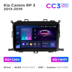Radio samochodowe Teyes CC3 2k 6+128 Gb Kia Carens RP 3 2013-2019 9"