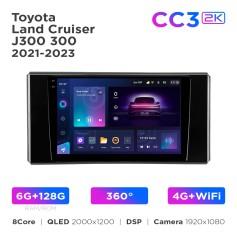 Radio samochodowe Teyes CC3 2k 6+128 Gb 360° Toyota Land Cruiser J300 2021-2023 10"