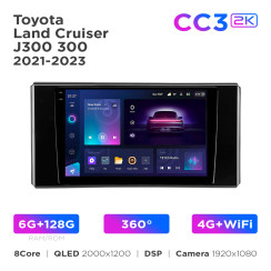 Radio samochodowe Teyes CC3 2k 6+128 Gb 360° Toyota Land Cruiser J300 2021-2023 10"