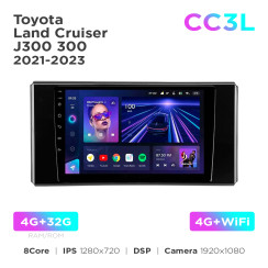 Radio samochodowe do Toyota Land Cruiser J300 2021-2023 Teyes CC3L 4+32 Gb 10"