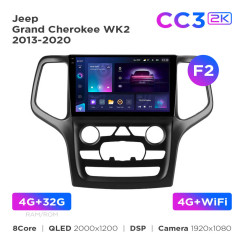 Radio samochodowe Teyes CC3 2k 4+32 Gb Jeep Grand Cherokee WK2 2013-2020 (F2) 9"
