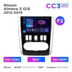 Radio samochodowe Teyes CC3 2k 6+128 Gb 360° Nissan Almera 3 G15 2012-2019 (F2) 9