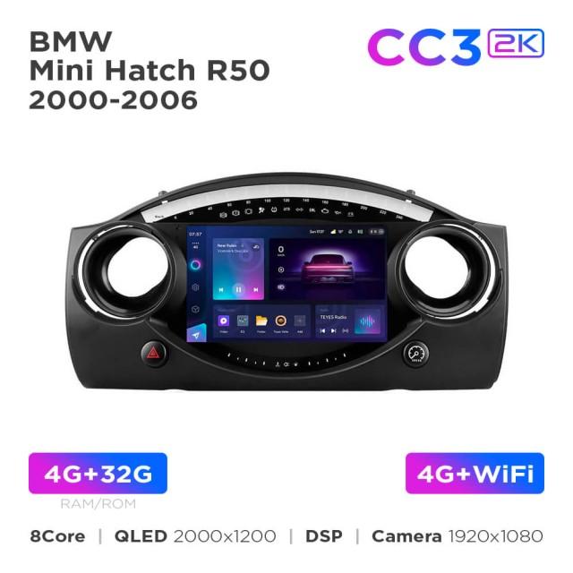 Radio samochodowe Teyes CC3 2k 4+32 Gb BMW Mini Hatch R50 2000-2006 9"