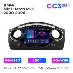 Radio samochodowe Teyes CC3 2k 6+128 Gb 360° BMW Mini Hatch R50 2000-2006 9"