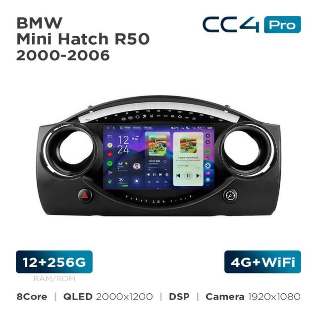 Radio samochodowe Teyes CC4 Pro 2k 12+256 Gb BMW Mini Hatch R50 2000-2006 9"