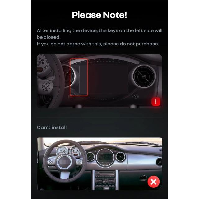 Radio samochodowe Teyes CC4 Pro 2k 8+128 Gb BMW Mini Hatch R50 2000-2006 9"