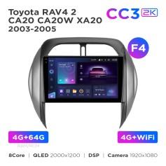 Radio samochodowe Teyes CC3 2k 4+64 Gb Toyota RAV4 2 CA20 CA20W XA20 2003-2005 (F4) 9"