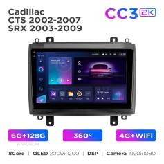 Radio samochodowe Teyes CC3 2k 6+128 Gb 360° Cadillac CTS 2002-2007 / SRX 2003-2009 10