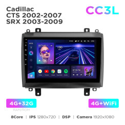 Radio samochodowe do Cadillac CTS 2002-2007 / SRX 2003-2009 Teyes CC3L 4+32 Gb 10"