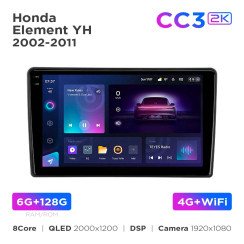 Radio samochodowe Teyes CC3 2k 6+128 Gb Honda Element YH 2002-2011 10"