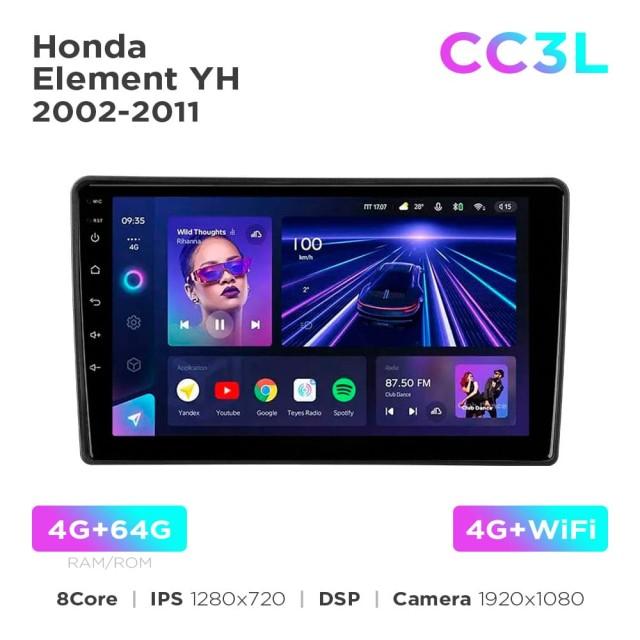 Radio samochodowe Teyes CC3L 4+64 Gb Honda Element YH 2002-2011 10"