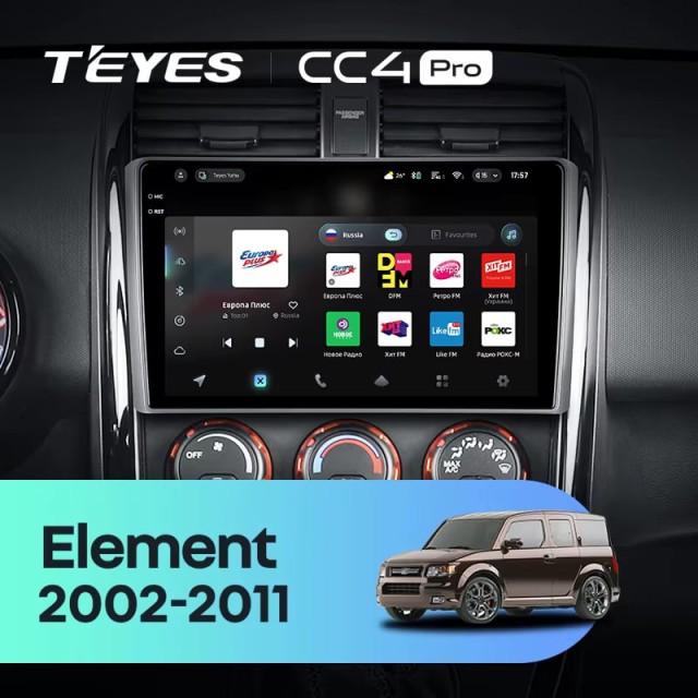 Radio samochodowe Teyes CC4 Pro 2k 8+128 Gb Honda Element YH 2002-2011 10"